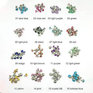 Dekorasi Pakaian Garmen Keling 5MM 6MM 7MM 8MM 9MM 10MM Logam Warna-warni Akrilik Berlian Kristal Berlian Imitasi Stud Rivet - Product Image 6