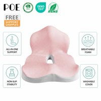 Coussin de siège ergonomique en mousse à mémoire de forme avec soutien lombaire pour chaise de bureau et voiture, dossier en L, soutien du coccyx