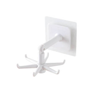 Wholesale 360 Degree Rotatable PP Punch-Free Six Claw <b>Hook</b>, Kitchen Spatula Spoon Wall Mounted Storage Hanger, Novelty <b>Hooks</b> - Product Image 6