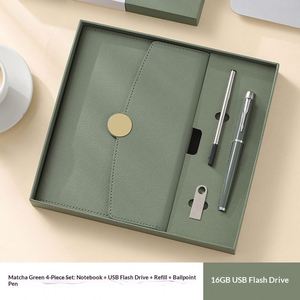 Promotional Business Custom Modern PU Leather Embossed <b>Gift</b> Set Corporate <b>Gift</b> Box Set Notebook Pen Usb Refill Office <b>Gift</b> - Product Image 2