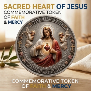 Moneta Commemorativa Personalizzata della Sacra Trinità con Rilievo 3D e Smalto, Monete Commemorative per Collezione d'Arte e Regalo Souvenir Culturale con Scatola - Product Image 2