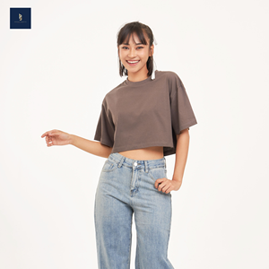 เสื้อครอปไซส์ XL สำหรับผู้หญิง, เสื้อครอปไซส์พิเศษผ้าฝ้าย100% เสื้อถักเสื้อยืดคอโอระบายอากาศได้ดีแฟชั่นใหม่2024 - Product Image 2