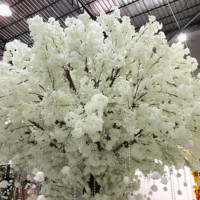 Grand Arbre Artificiel de Fleurs de Cerisier Sakura Blanc Personnalisé de 3,6 m pour Décoration de Mariage et Intérieure
