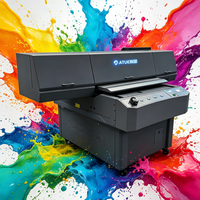 Printer UV LED Digital Inkjet Flatbed ATUE 9060 Baru dengan Print Head I3200, Kontrol Tombol Otomatis untuk Toko Percetakan dan Penggunaan Rumahan
