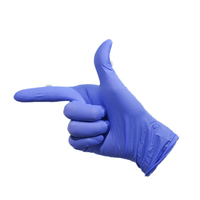 Gants violets pour salon de beauté, nail art, coiffure, barbier, tatouage, gants d'examen jetables 100% nitrile pur