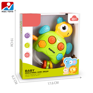 Jouet éducatif pour bébés tortues mignonnes avec musique et lumière, hochet à main pour nouveau-nés, jouets à clochettes - Product Image 6