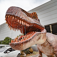 Modèle de dinosaure raptor animatronique réaliste grandeur nature en métal et silicone avec télécommande pour centre commercial et aire de jeux pour enfants