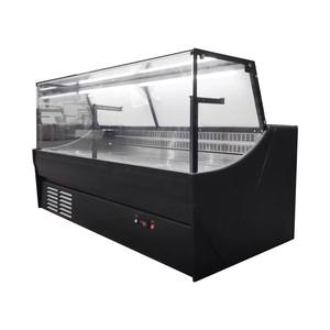 Réfrigérateur d'angle pour épicerie fine de supermarché Comptoir de service pour viande et poisson frais Mode refroidissement par air Vitrine de <span class=keywords><strong>boucherie</strong></span> Refroidisseur - Product Image 6