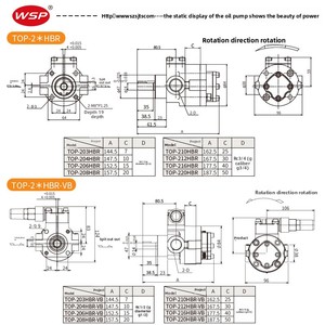 Huile de lubrification pour pompe à engrenages hélicoïdaux TOP-208/210/212/216/220HBR-VBNOP, même modèle fabriqué en Chine continentale, pompe à engrenages hélicoïdaux pour T - Product Image 5