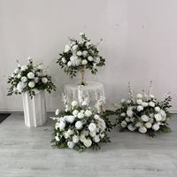 Boules de fleurs en soie blanches, jaunes, oranges et violettes pour centre de table de mariage, tables de réception, différentes tailles (40-80 cm), intérieur/extérieur