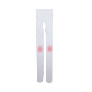 White Glossy Blush Stockings 8D Ultra Thin Transparent Gradient Nylon Women's Sexy Open Crotch Stockings - Product Image 4