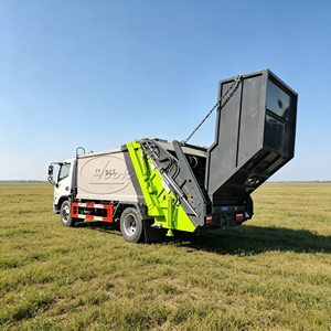 Camion à ordures compacteur Dongfeng 4x2 avec benne à bras oscillant et compacteur hydraulique pour déchets urbains - Product Image 6
