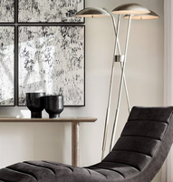 Luminaire de sol en laiton pour chambre d'hôtel, villa de luxe 5 étoiles avec fonction de télécommande LED à intensité variable