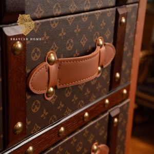 Retro da hộp lưu trữ 5 ngăn kéo tủ quần áo phòng khách hiển thị đồ trang trí Viễn thị tủ với 5 ngăn kéo vali tủ - Product Image 4
