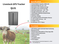Nouveau Traceur GPS Portable Multifonctionnel pour Bétail, Moniteur d'Élevage avec Capteur de Température, Beidou, Autonomie de 20h, Compatible Android et iOS