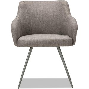 Silla de Invitados Alera Serie Captain, Diseño Moderno y Cómodo, Tapizada en Cuero Tweed Gris con Estructura de Acero, para Salas de Reuniones y Salas de Estar - Product Image 6