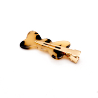 CANYUAN haute qualité 5.8cm Simple écaille de tortue arc acétate acrylique pince à cheveux fille frange pince maquillage pince en gros