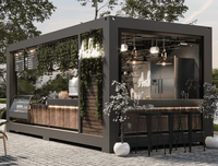 Bâtiment modulaire personnalisable, conception de bureau préfabriqué, maison conteneur démontable en kit, café, boutique