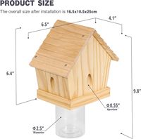 Pièges à abeilles suspendus en bois de style chalet Pièges à insectes inspirés de la nature avec voûte amovible pour maisons et meubles d'animaux de compagnie