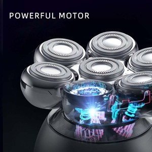 Rasoir électrique étanche rechargeable sans fil rotatif pour barbe et nez, rasoir électrique à 7 lames pour hommes - Product Image 4