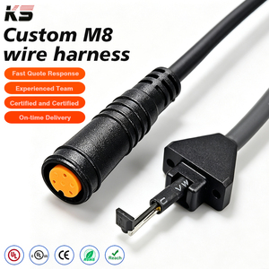 IP67 防水 M8 3 针 SS49E 传感器公母分线器连接器插头电缆工业自动化线缆组件 - Product Image 1