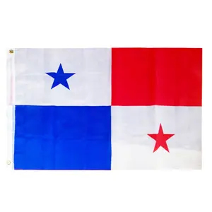 Bendera nasional semua jenis cetak pabrik bendera mobil Panama kecil 3X5 kaki bendera poliester warna penuh dengan Grommet