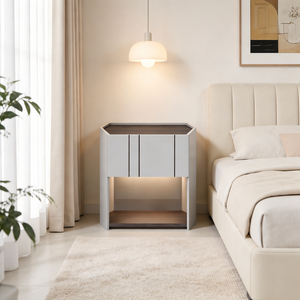 Luxury Modern <b>Bedside</b> <b>Table</b> Wooden Nightstand with Drawer <b>Minimalist</b> Bedroom Furniture Eco-Friendly - Product Image 1