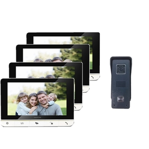 Interphone vidéo 2 fils 4 fils maison villa sonnette de porte avec vision nocturne caméra 1080p appartement interphone filaire - Product Image 1