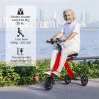 Trottinette électrique pliable à 3 roues TopMate ES33 en alliage d'aluminium léger, batterie 36V 7.8AH, fonction marche arrière, clé, 250W, étanche
