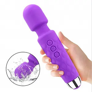 Amazon Hot Selling Silicone USB Recharge Strong Powerful Handheld AV Vibrators Wireless Wand Massager