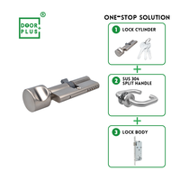 Doorpuls 60mm Laiton Style Euro Cylindres de serrure de sécurité pour porte ouverte simple avec clé et tour de pouce