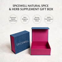 Boîte cadeau magnétique en lin texturé personnalisée, boîte d'emballage rigide en papier de luxe avec logo imprimé pour cosmétiques, bijoux, épices