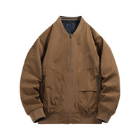 Blouson Bomber Rétro Réversible Homme Hiver 2026 Nouveau Style Workwear Col Montant avec Fermeture Éclair Fine Transfrontalier