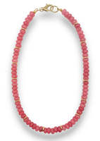 Nouveau collier de perles artisanales délicates de couleur bonbon d'été avec chaîne de tour de cou en perles de verre colorées