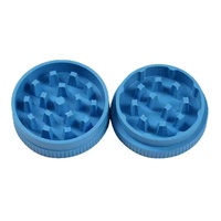Moulin à herbes sèches manuel biodégradable en plastique, 55 mm, 2 parties, personnalisable avec logo, vente en gros, écologique et économique
