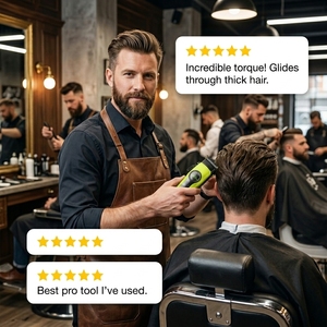 Cortadora <span class=keywords><strong>de</strong></span> Pelo Profesional Recargable 2 en 1 para Salón, 8000 RPM, Inalámbrica, Recortadora <span class=keywords><strong>de</strong></span> Barbero con Base <span class=keywords><strong>de</strong></span> Carga, Cuchilla DLC, Mango <span class=keywords><strong>de</strong></span> Plástico - Product Image 5