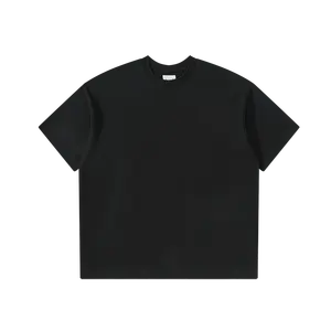 T-shirt élégant en coton épais 320gsm avec logo personnalisé surdimensionné pour hommes T-shirts vierges Boxy Fit uni