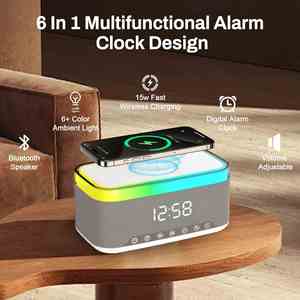 Smart for Portable <b>Speaker</b> with 15W Wireless Charging Desktop Night Light <b>Speaker</b> - Product Image 2