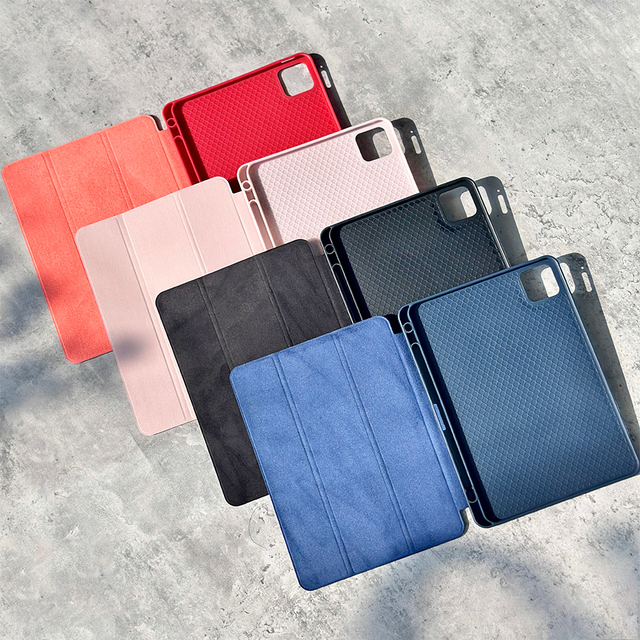 JOYPORODO P062 Fabric Texture Case for iPad Air Pro 10th 9th 8th Gen 11 13 Inch Tri-Fold Stand Cover with Pencil Slot