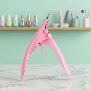 Coupe-ongles professionnel rose en acier inoxydable à lame incurvée en U, durable, tranchant et portable – Nouveauté - Product Image 4