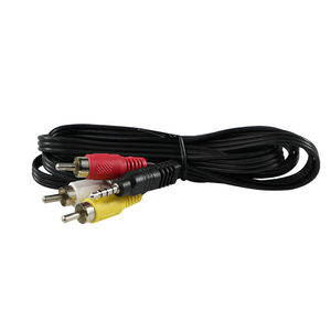 Cable RCA AV de 6 pies 3/varias piezas (rojo/blanco/amarillo) para televisores/reproductores de DVD/consolas de juegos con conectores chapados en cobre - Product Image 3