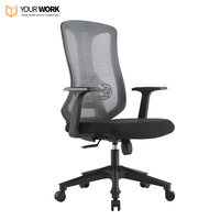 Chaises de direction modernes chinoises, pivotantes, dossier haut, confortables, en maille ergonomique, avec support lombaire, cadre en aluminium