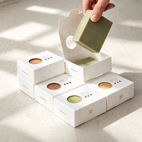 Boîte d'emballage personnalisée en papier kraft avec découpe, en carton blanc, pour savon, thé, aromathérapie, présentoir de magasin de détail
