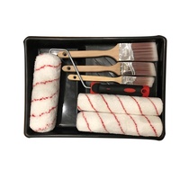 Fournisseur professionnel d'outils de peinture Kit de rouleau de peinture murale, rouleau et ensemble de plateau de pinceau de peinture