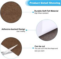 Base de Fieltro para Lámparas de 2 mm de Grosor, Cuadrada, Antideslizante, Antiarañazos, con Adhesivo Suave, para Lámparas, Muebles, Manualidades