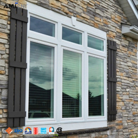 Ventana Abatible de Aluminio con Doble Acristalamiento, Aislamiento Térmico y Acústico, Personalizada por AMJ OEM, para Proyectos Residenciales en América del Norte