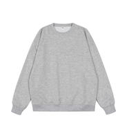Pull à col rond en coton pour homme et femme, couleur unie, logo personnalisable.