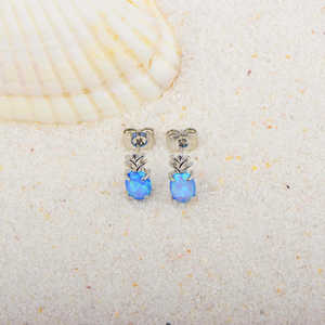 Boucles d'oreilles en <span class=keywords><strong>opale</strong></span> style hawaïen <span class=keywords><strong>ananas</strong></span>, très tendance et populaires, pour filles mignonnes - Product Image 4