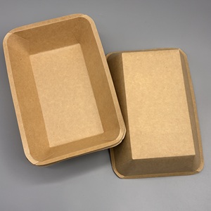 Barquette alimentaire jetable en papier kraft, compatible micro-ondes, compostable, rectangulaire, pour plats chauds à emporter - Product Image 4