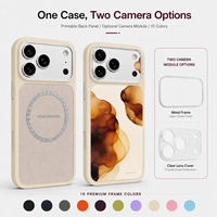Individuell bedruckbare Handyhülle, Rohling zum Selbstgestalten, 2-in-1 abnehmbarer Kameralinsenrahmen, TPU PC magnetische stoßfeste Hülle für iPhone 17 18